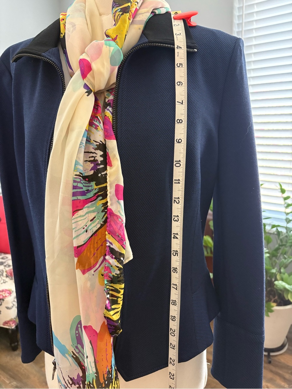 Ann Klein Navy Zip-Front Women's Jacket